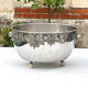 Vintage Italian Silver-Coloured Champagne Bath on Ball Feet