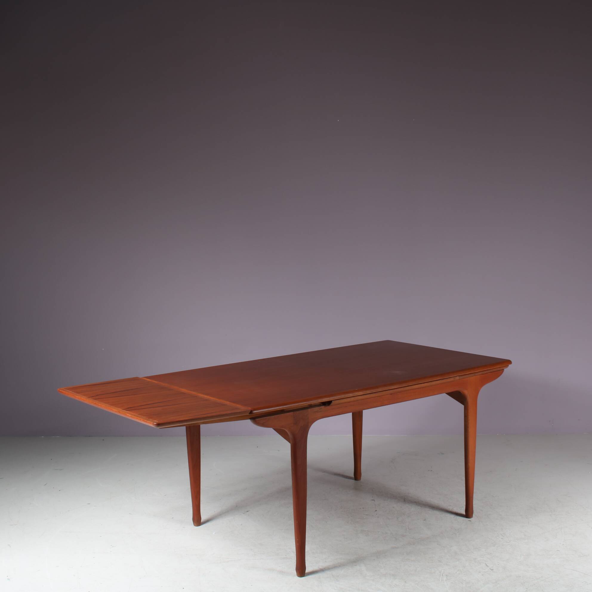 1960s Teak extendible dining table by TV Meubles Paris, France