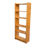 Scandinavian solid pine wood shelf, 6 levels