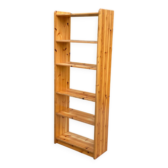 Scandinavian solid pine wood shelf, 6 levels