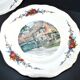 Sarreguemines set of 3 flat plates Obernai village Alsace by Loux