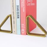 Carl Aubock III Paire de Serre-livres Triangulaires en Fer Doré 5443, Vienne/Autriche, Années 1970