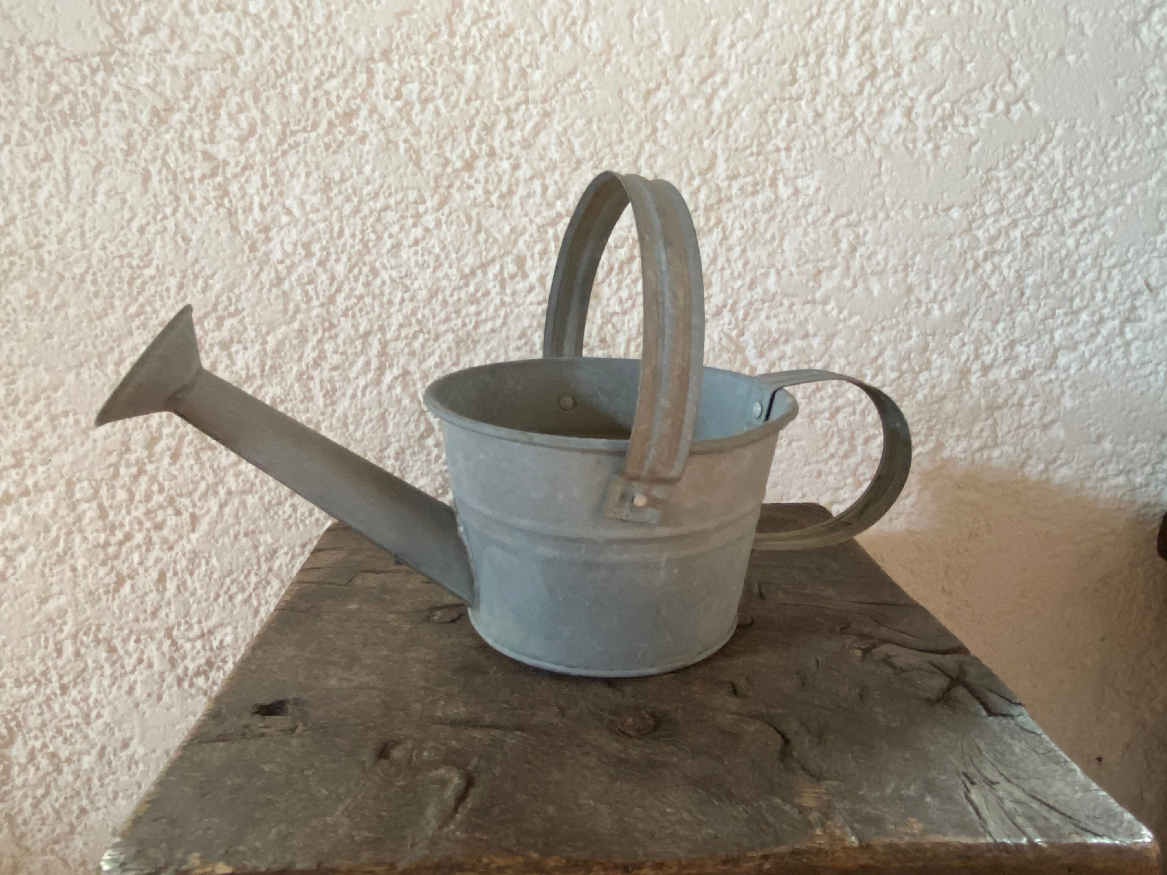 Small old zinc watering can