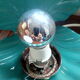 Turquoise blue scallop lamp