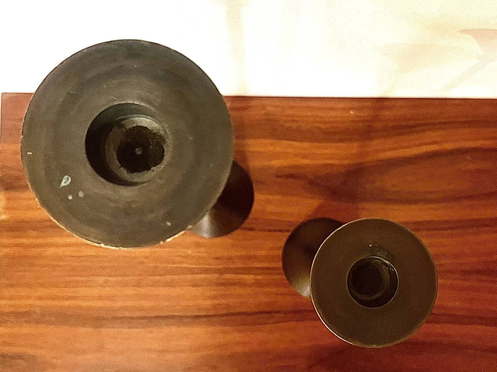 Pair of geometric Memphis candlesticks