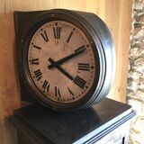 Old station clock Paul Garnier double shaped cast iron