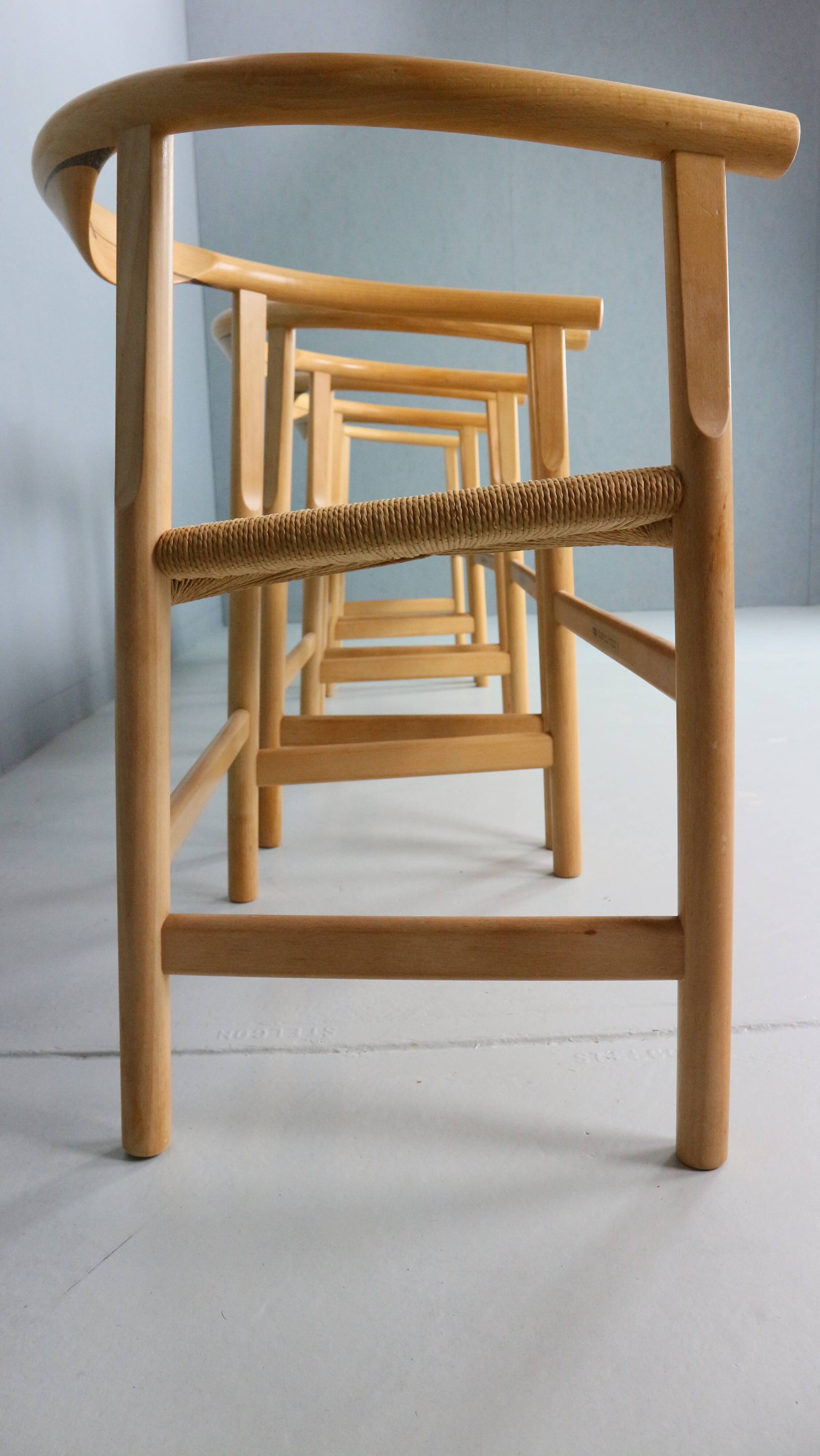 Set of four vintage First Chair PP201 by Hans J Wegner for Pp Furniture, De