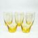 Set of literatka glasses, mid-century modern, yellow glass, Czechoslovakia, 1950s