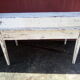 Large wooden desk with patinated bleacher