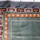 Tapis fait main Art Déco tibétain vintage 113 cm x 194 cm années 1960