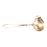 Silver metal sauce spoon