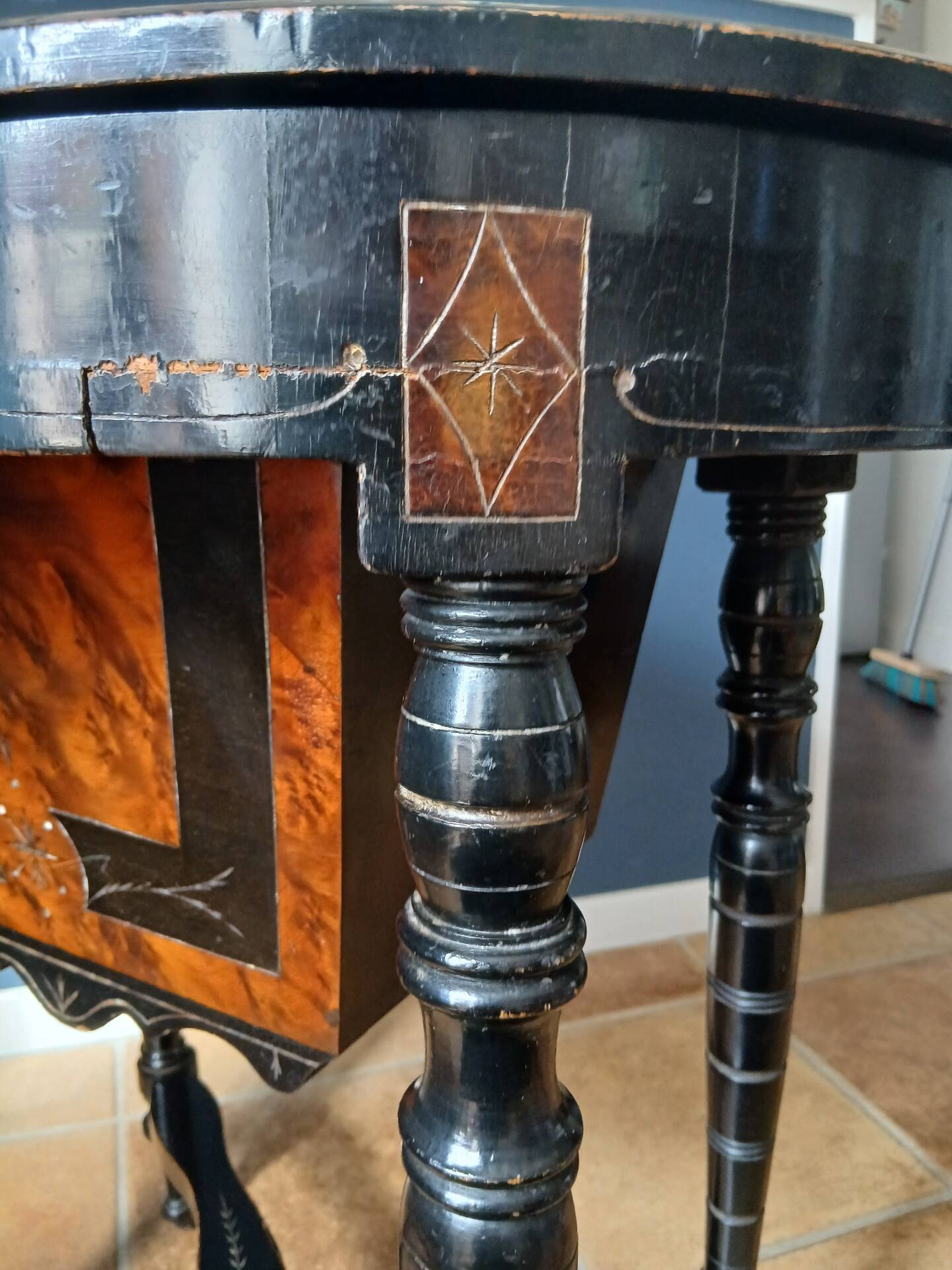 Victorian sewing table