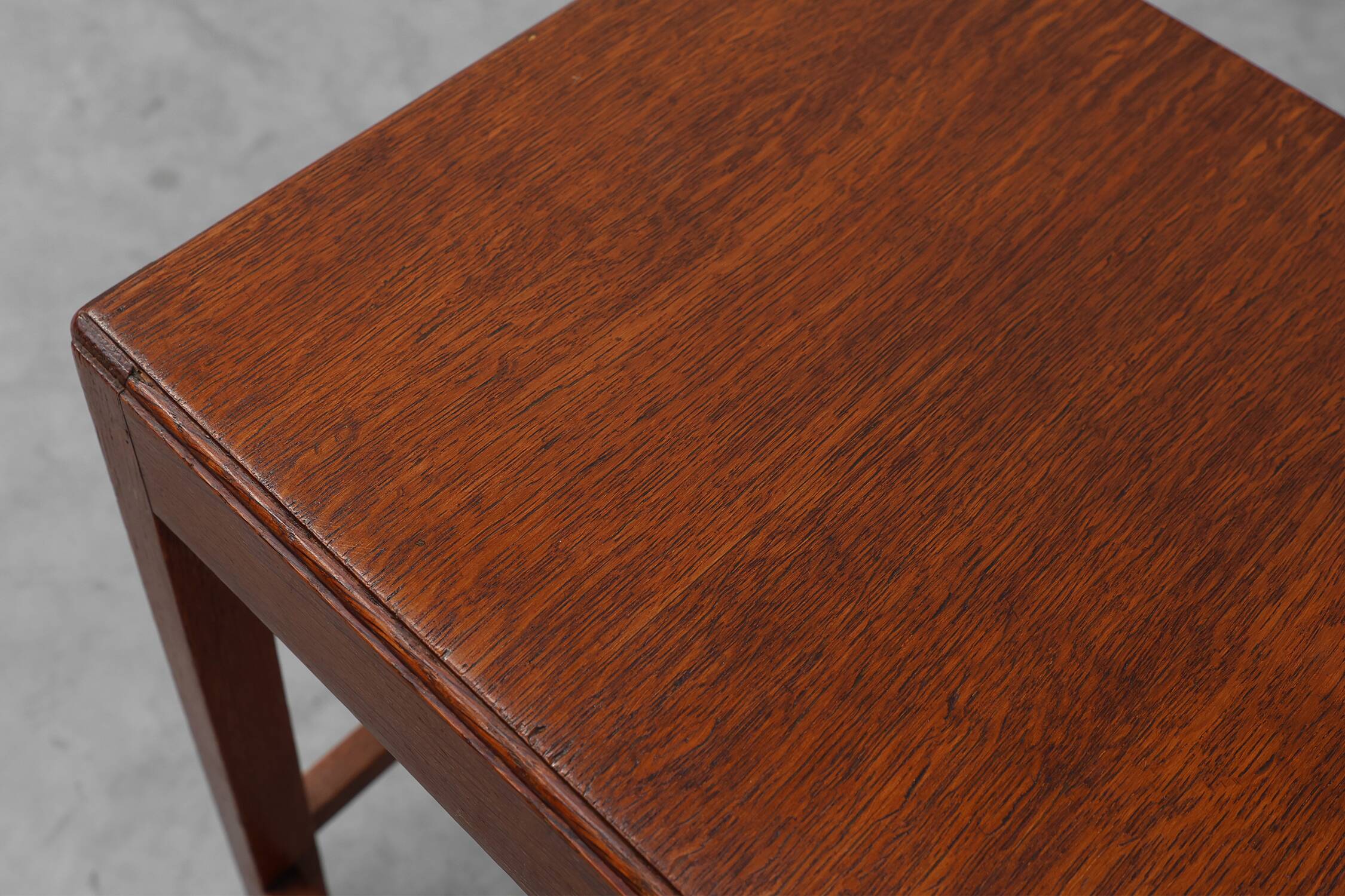 Set of 3 oak wood stacking tables in Art Deco style, France ca. 1925
