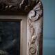 Old oil on canvas, bouquet of flowers, Montmartre style framing.