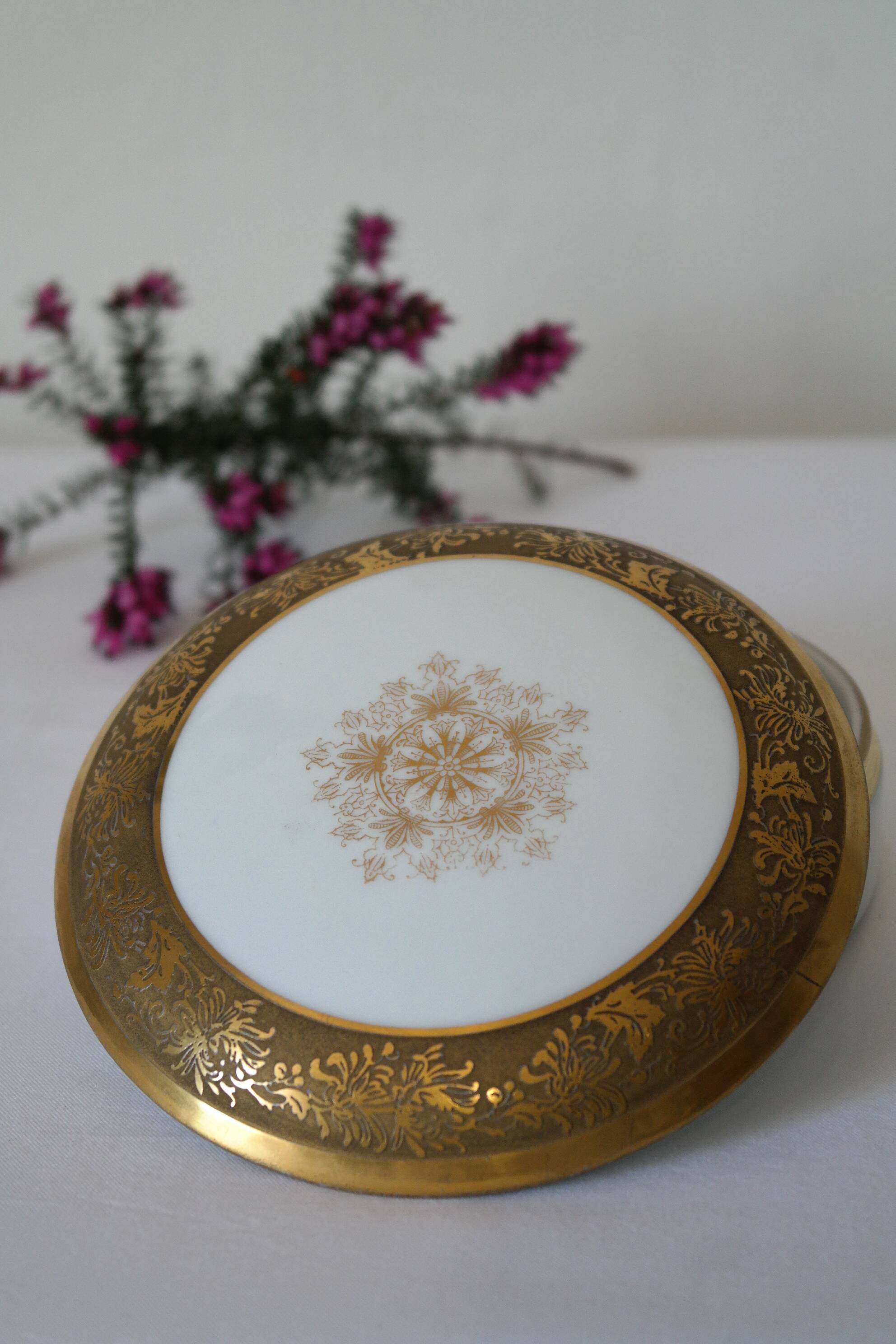 Limoges porcelain round box