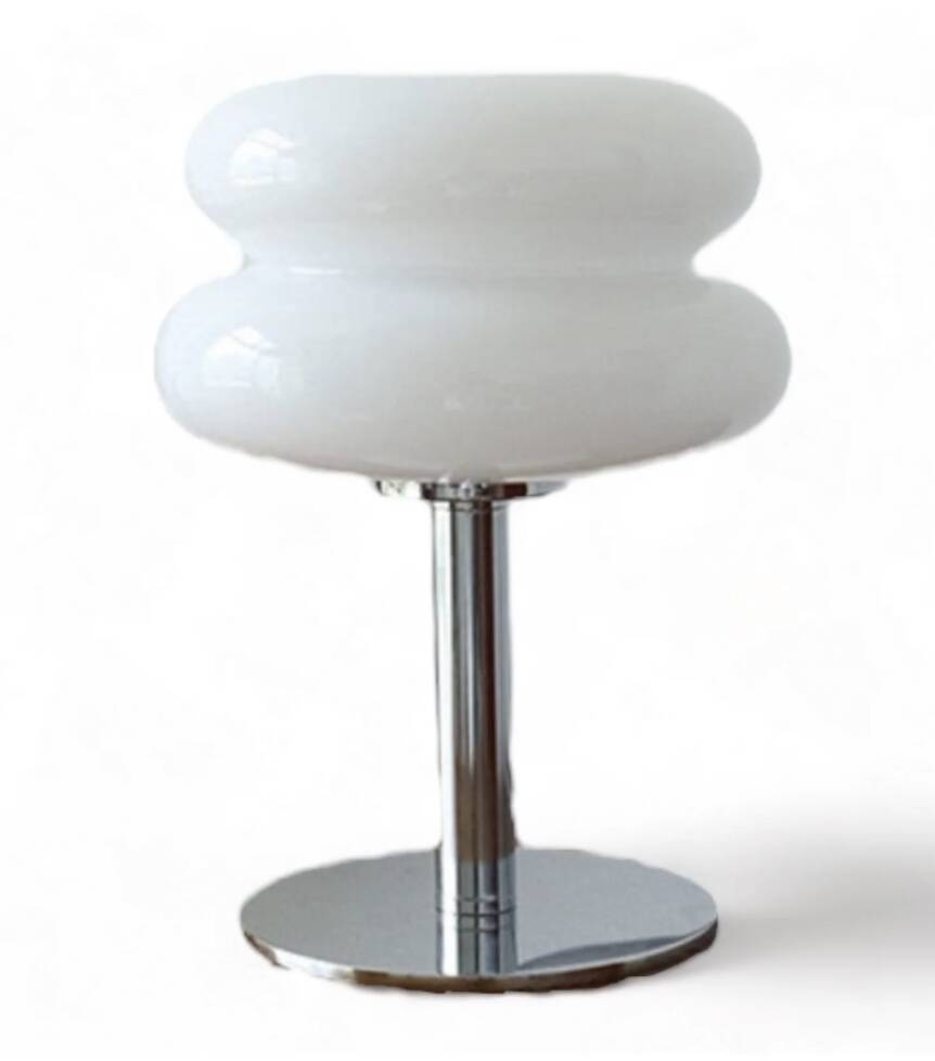 Vintage style glass lamp in the shape of a macaron