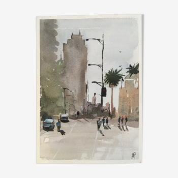 Aquarelle sur papier Arches L.A.