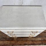 Vintage white chest of drawers feet compass 1960