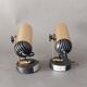 Pair of adjustable spotlight Maureva in gilded brass, Italian design 1980.