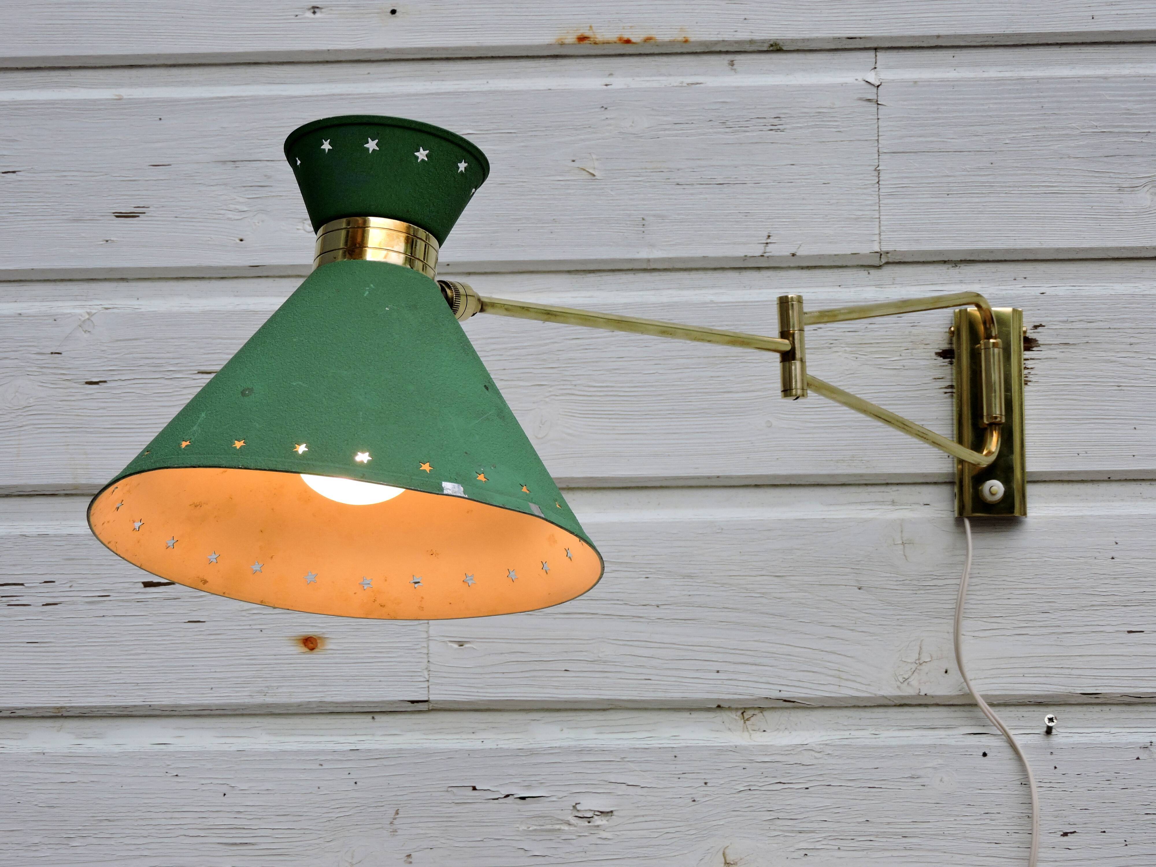 Diabolo wall lamp by René Mathieu, 1950
