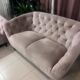 Vintage rose purple velvet sofa