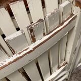 Five wooden garden armchairs