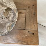 Raw oak butt console