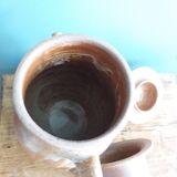 Puisaye stoneware filter teapot, Mallet pottery