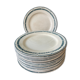 Set of 16 flat plates Terre de Fer, Service Condé Salins