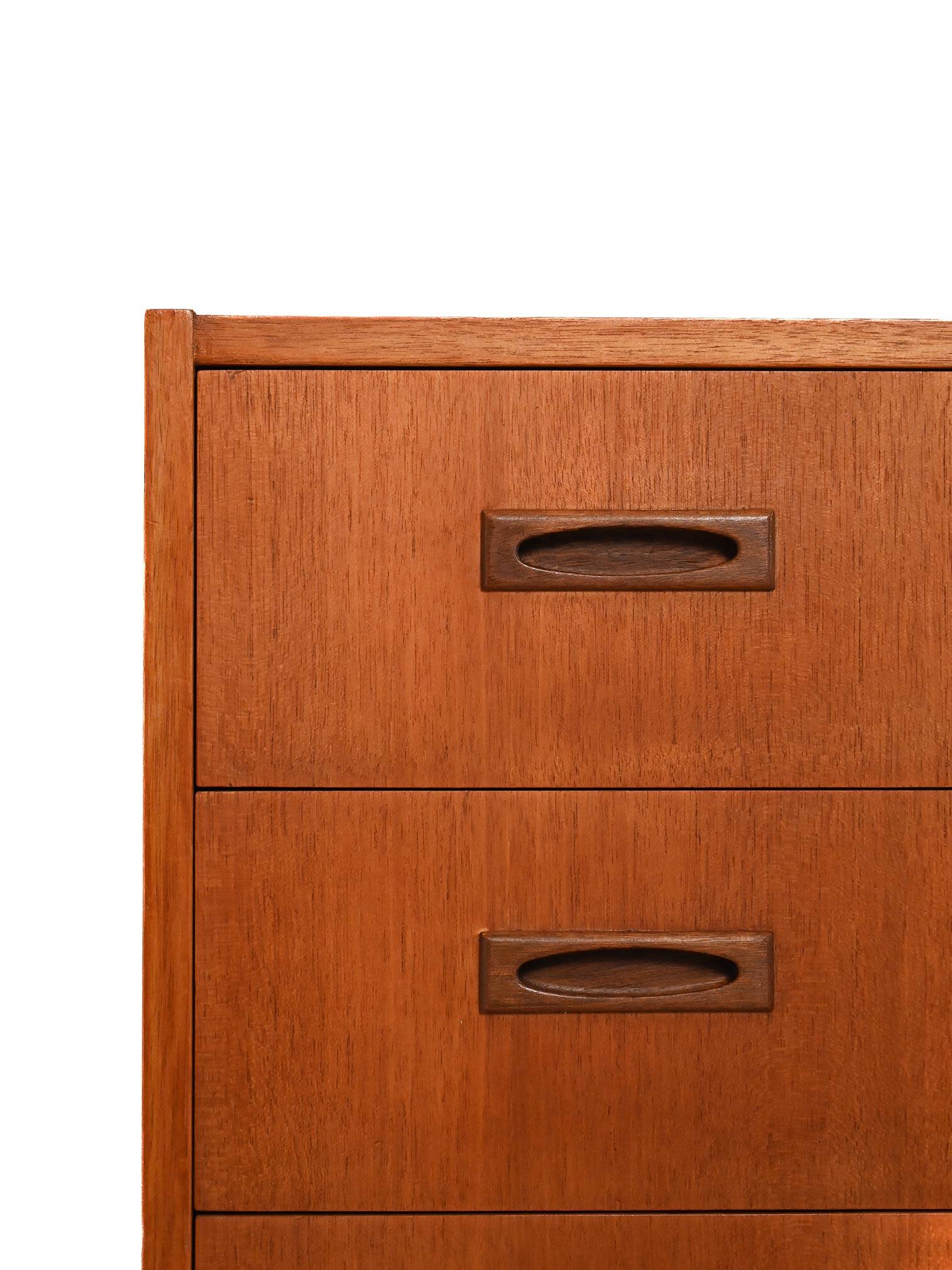 1960s Scandinavian teak chest of drawers