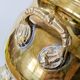 Cache-pot vintage en laiton sur pieds avec anses