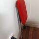 Vintage 60s folding stool Branbantia chrome and red skai