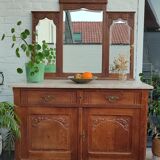 Miroir triptyque art déco chêne