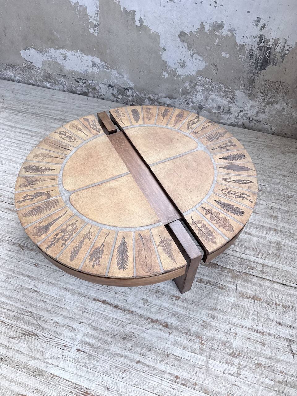 Table basse Roger Capron « grain de café »