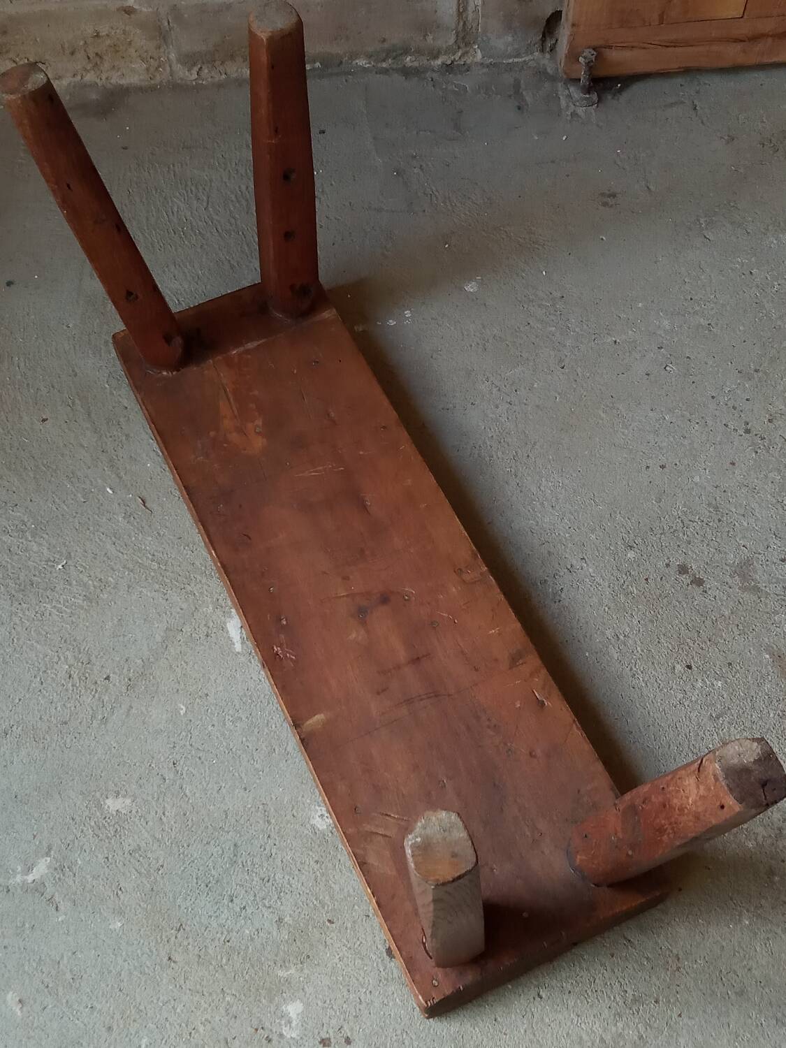 Brutalist oak bench 90 cm