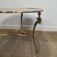 Tripod Circular Coffee Table "Aux Coqs" in Bronze and Églomisé Mirror, May