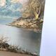 Antique oil painting – Lakeside – nature and tranquility