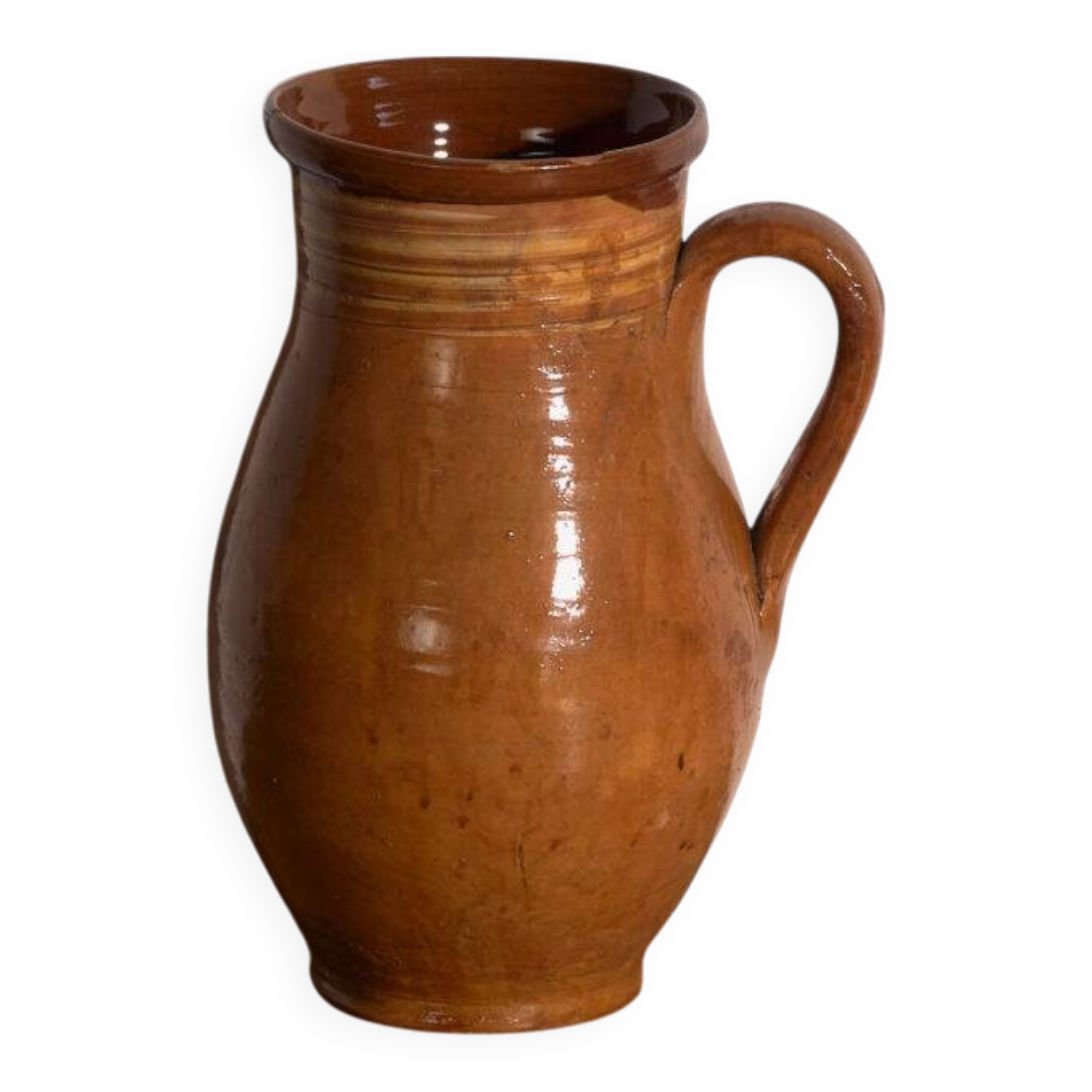 Old glazed ceramic jug – Central Europe, around 1930
