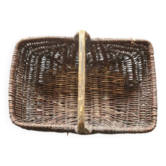 Panier en osier rectangulaire