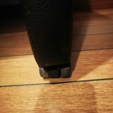 6 faux leather chairs on wheels