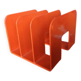 Vintage orange vinyl record storage unit by Sven Eric Juhlin for Gustavberg