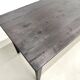 Grande Table de Ferme Années 50 en Bois Brûlé (Shou Sugi Ban) – L245 cm