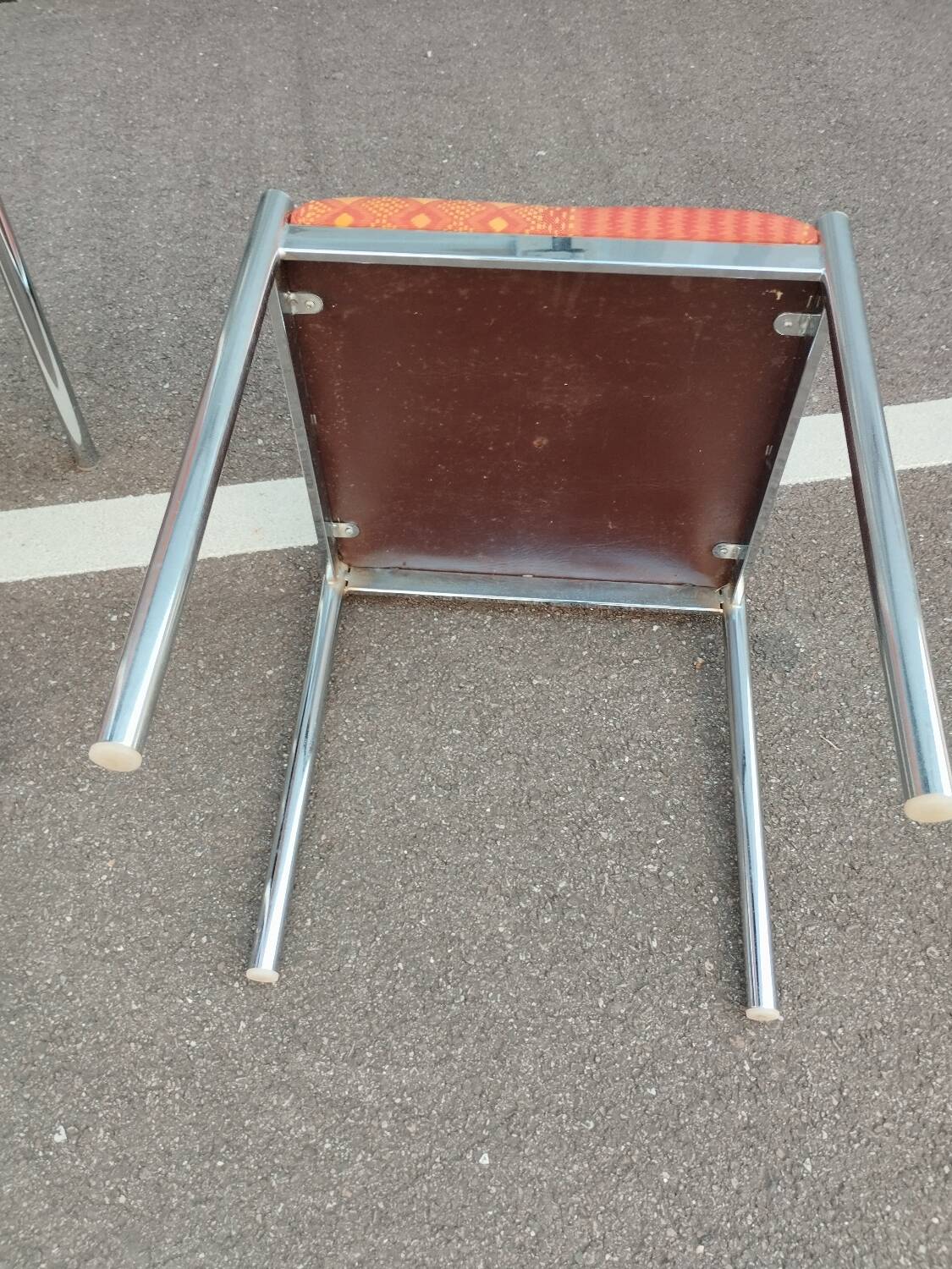 Set of 4 vintage chrome antique chairs