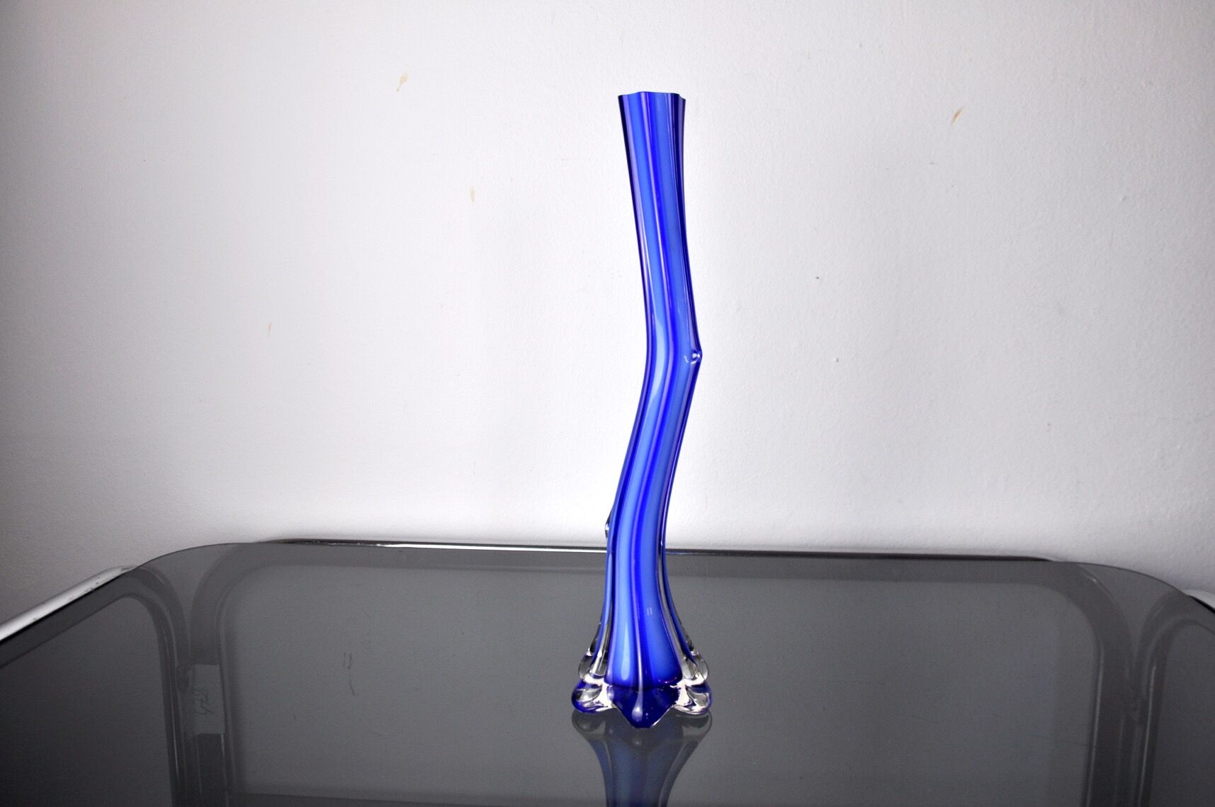 Blue soliflore in murano glass, italy, 1960