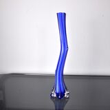 Soliflore bleu en verre de Murano, Italie, 1960