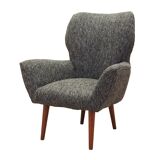 Grey armchair, Italian design, 1970s, production: Italy