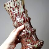 Speckled glass vase with aventurine and copper inclusions in the Art Deco Legras style