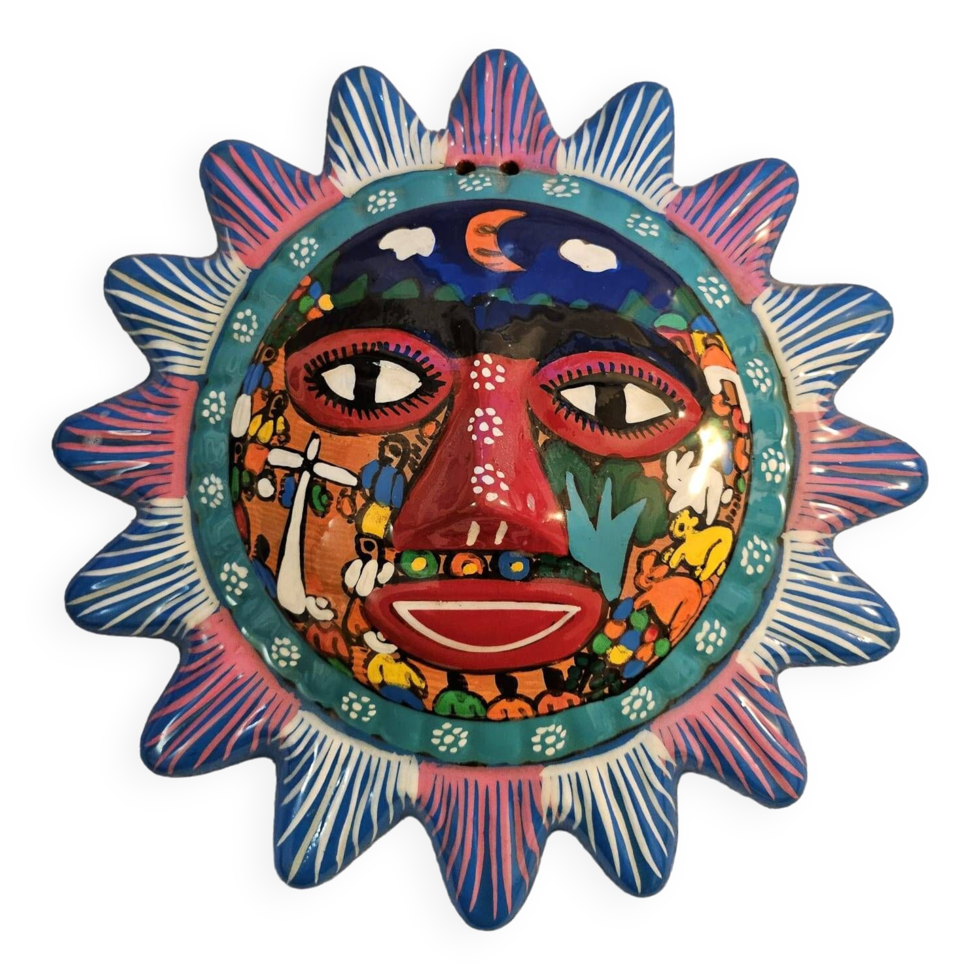 2 Mexican ceramic masks