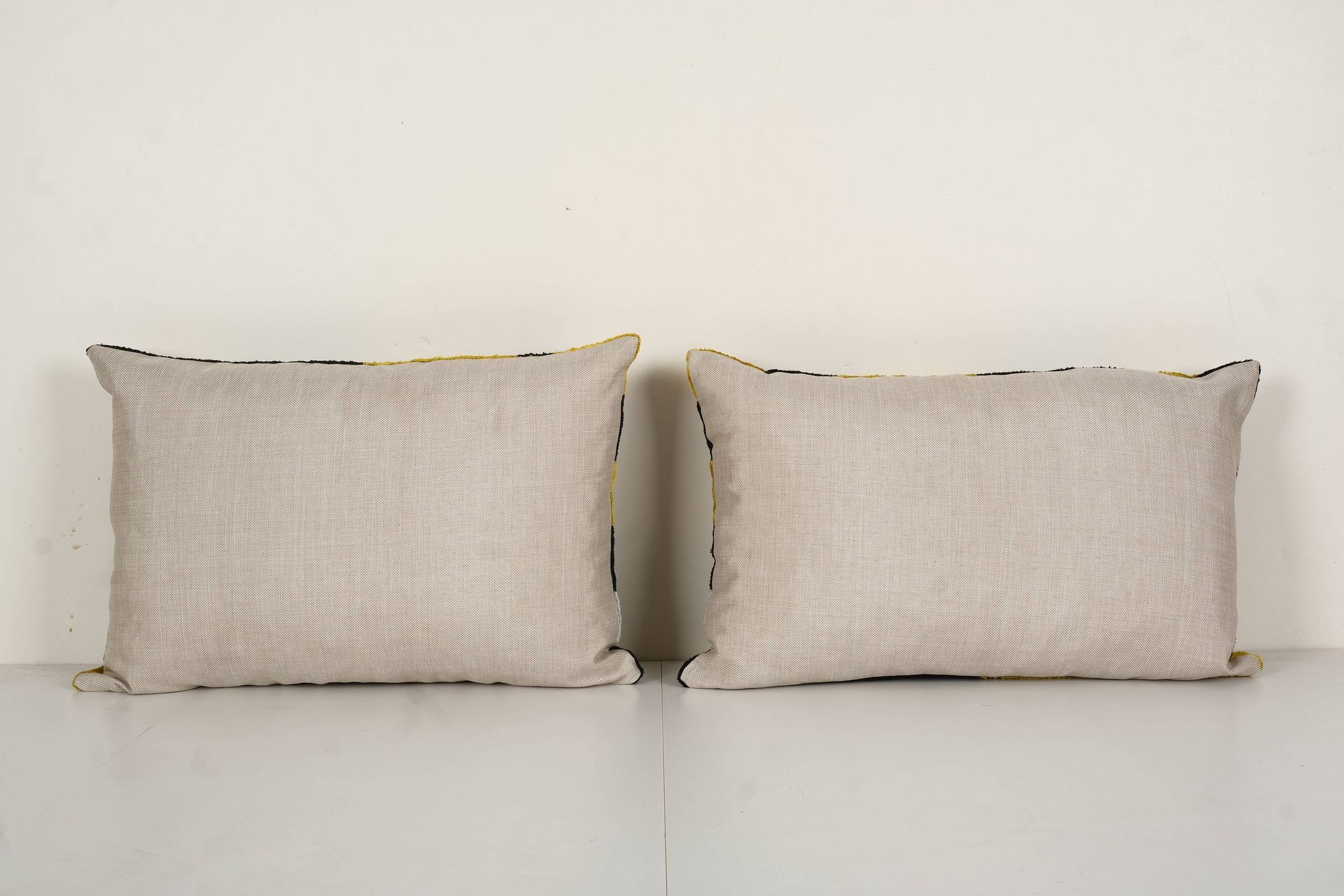 Silk ikat yellow pillowcase