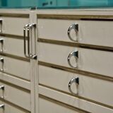 Set of 2 industrial German medical chests with drawers by Baisch, 1950s